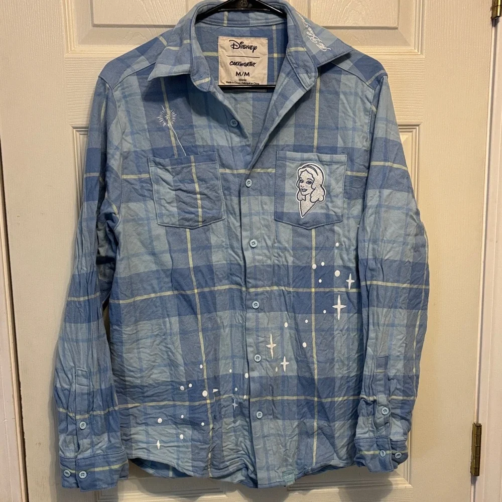 Disney Pinocchio - The Blue Fairy Plaid Button-Up Shirt - Picture 2 of 7
